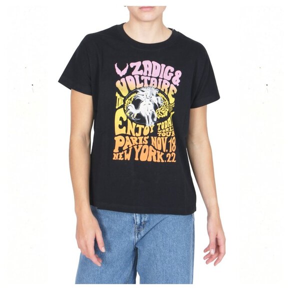 ZADIG & VOLTAIRE Enjoy Today World Tour Tee - Picture 1 of 7